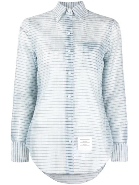 Thom Browne рубашка в клетку, синий