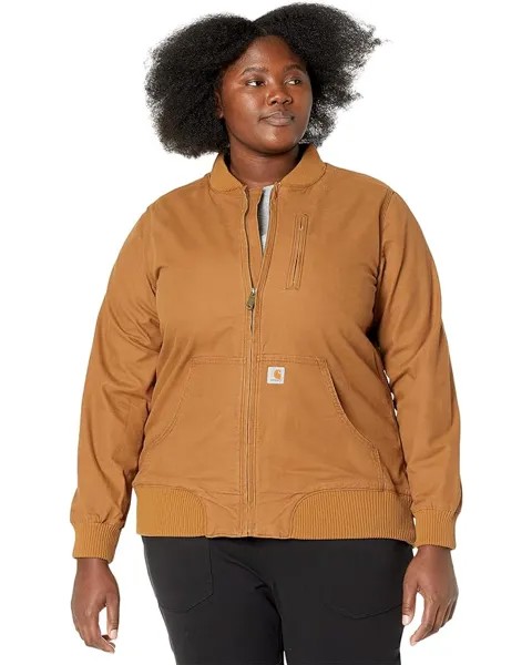 Куртка Carhartt Plus Size Rugged Flex Relaxed Fit Canvas, цвет Carhartt Brown