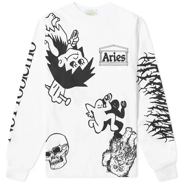 Футболка Aries Long Sleeve Graphic Mashup Tee