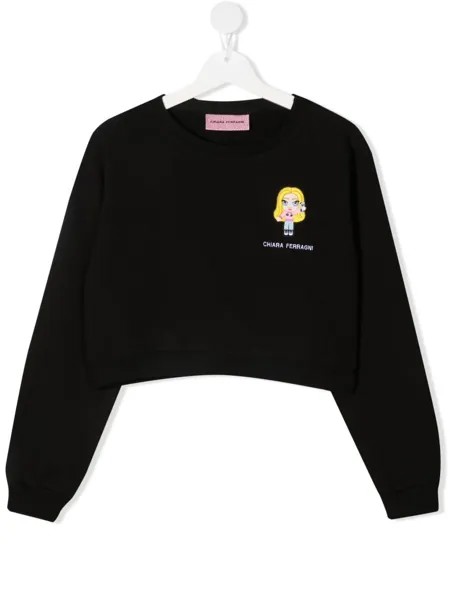 Chiara Ferragni Kids толстовка с логотипом