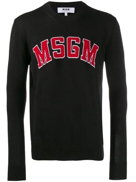 MSGM джемпер с контрастным логотипом