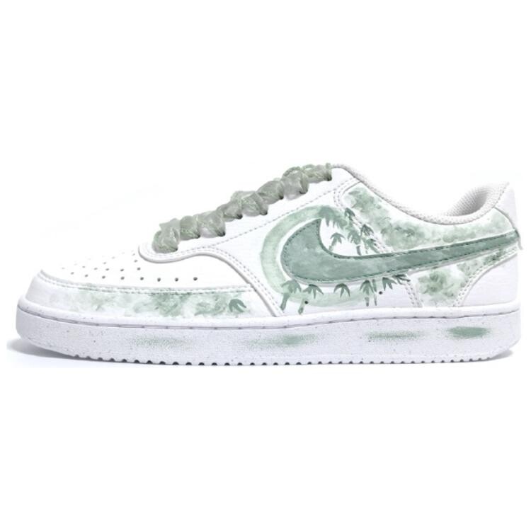 Кроссовки Nike Court Vision 1 Skateboarding Shoes Women's Low-top White/green, зеленый