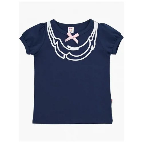 Футболка для девочек Mini Maxi, модель 0670, цвет синий, размер 98