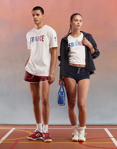 Le Coq Sportif – Equipe De France Олимпийские игры 2024 в Париже – Белая y футболка