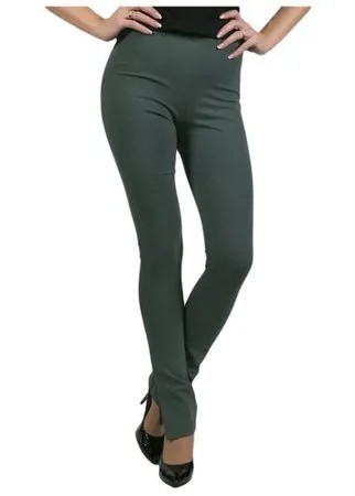 Легинсы  Liviana Conti, прилегающий силуэт, повседневный стиль, карманы, размер 46/XL, зеленый