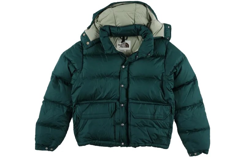 Пуховик мужской желтый сосново-зеленый The North Face, зеленый