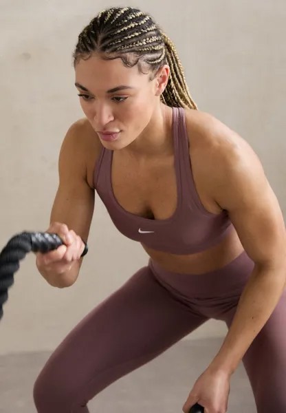 Бюстгальтер спортивный с легкой поддержкой BRA Nike, цвет smokey mauve/white