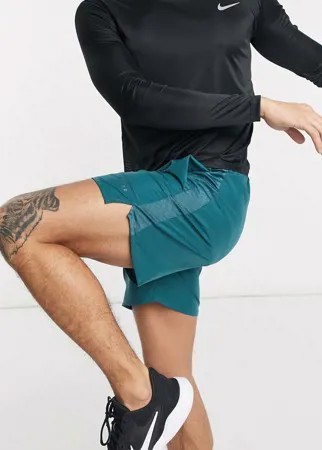 Бирюзовые шорты Nike Running Run Division Challenger-Зеленый цвет