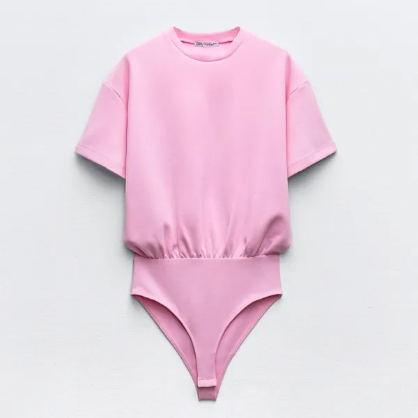 Боди Zara Interlock, розовый