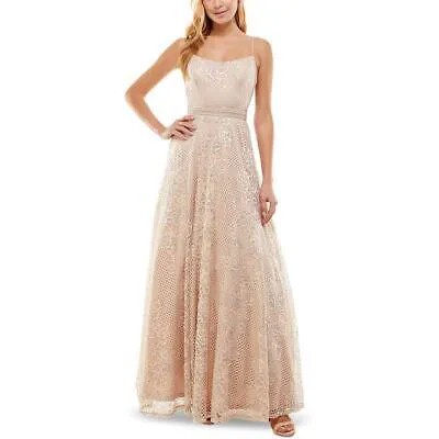 Женское вечернее платье макси цвета розового металлика City Studio для юниоров 13 BHFO 5535