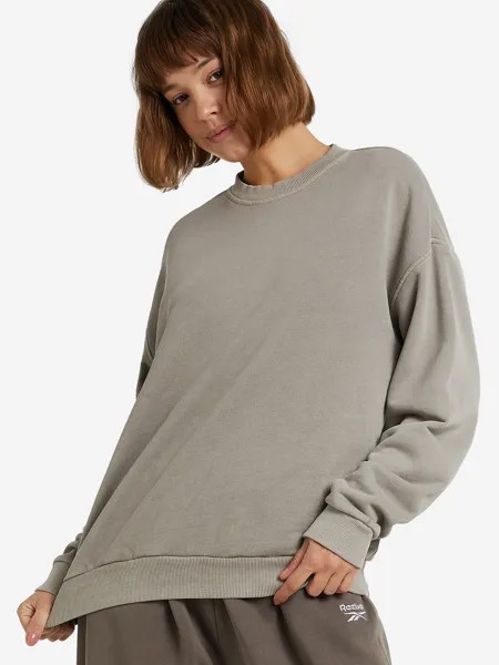 Свитшот женский Reebok Classics Natural Dye Small Logo, Серый, размер 40
