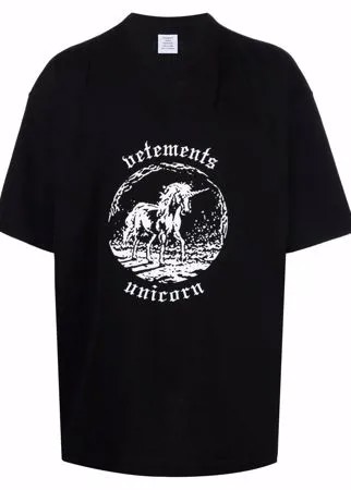 VETEMENTS футболка оверсайз Unicorn