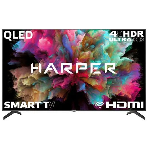 Телевизор HARPER 75Q850TS, SMART, QLED, черный