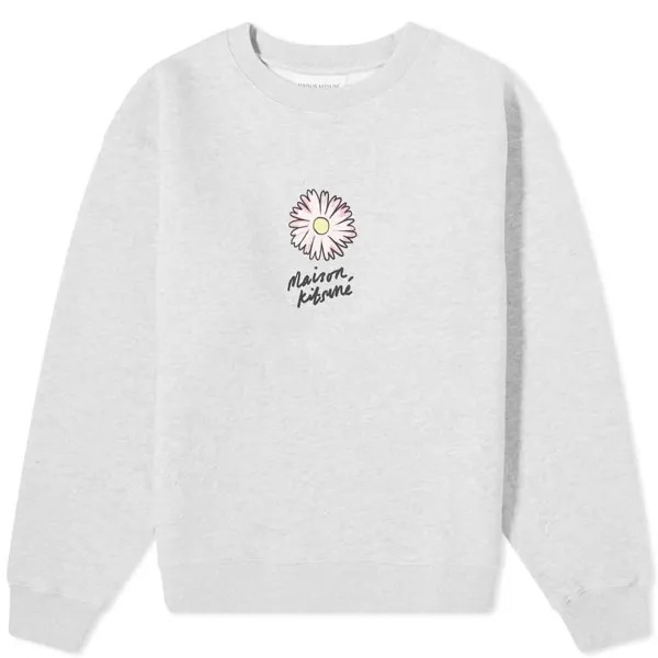 Свитшот Maison Kitsune Floating Flower Comfort, светло-серый