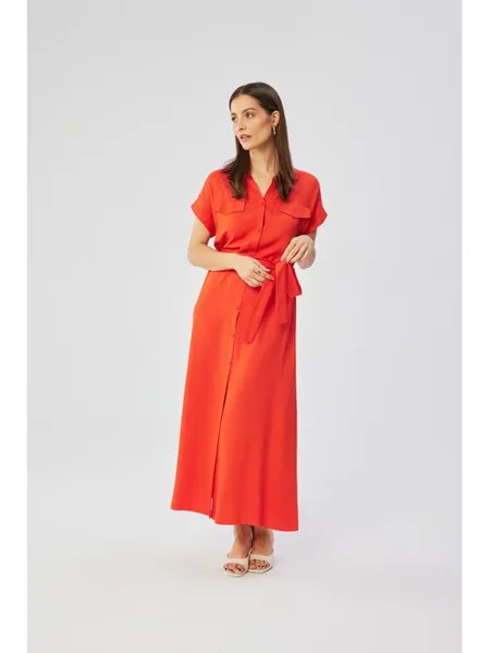 Коктейльное платье удобного кроя Stylove, красный