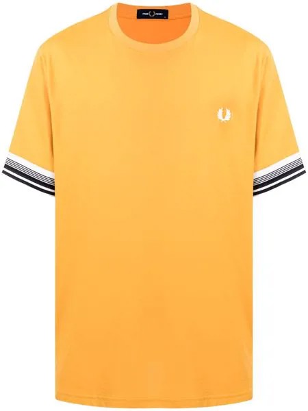 FRED PERRY футболка Bold Cuff с окантовкой в полоску