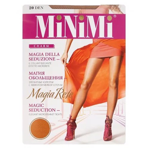 Колготки MiNiMi Magia Rete 20 den, размер 4-L, caramello (бежевый)