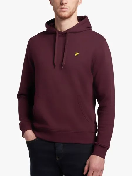 Пуловер с капюшоном Lyle & Scott, бордовый