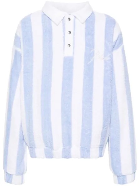 RHUDE рубашка поло Striped Loop Terry, синий