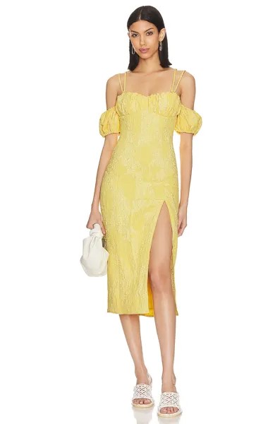 Платье миди Camila Coelho Clemence, цвет Buttercream Yellow