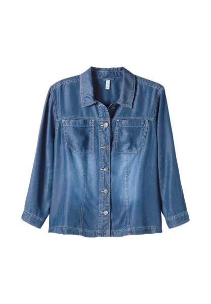 Куртка-рубашка в джинсовом стиле из лиоцелла TENCEL sheego, цвет Blue Denim