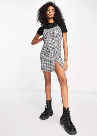 Эксклюзивное платье мини в черно-белую клетку Vero Moda FRSH-Разноцветный