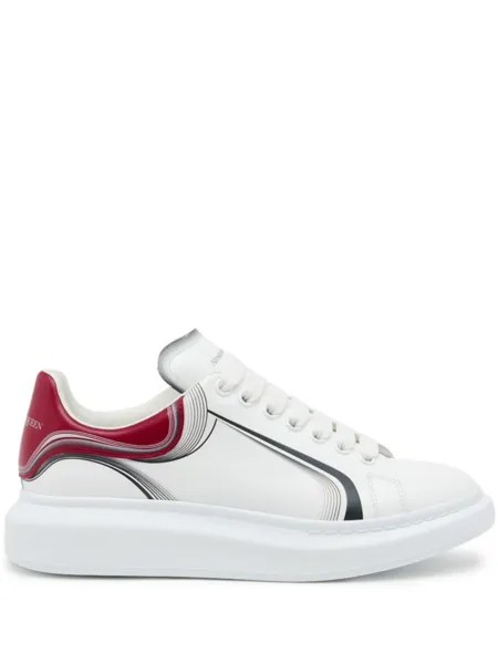 Кроссовки Alexander McQueen Oversized 750336WIDJM, белый/красный