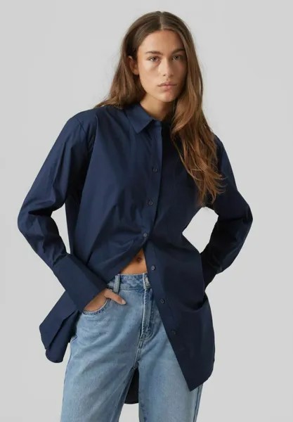 Блузка-рубашка Vero Moda, цвет navy blazer