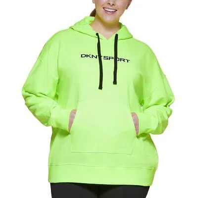 DKNY Sport Женская удобная толстовка с капюшоном из ткани френч терри Logo Loungewear Plus BHFO 5156