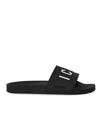 Dsquared2 Be Icon Черно-белые мужские шлепанцы Мужские