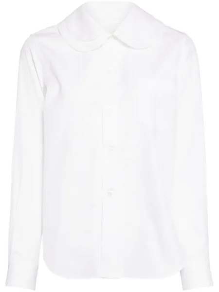 Comme Des Garçons Girl рубашка с двойным воротником, белый