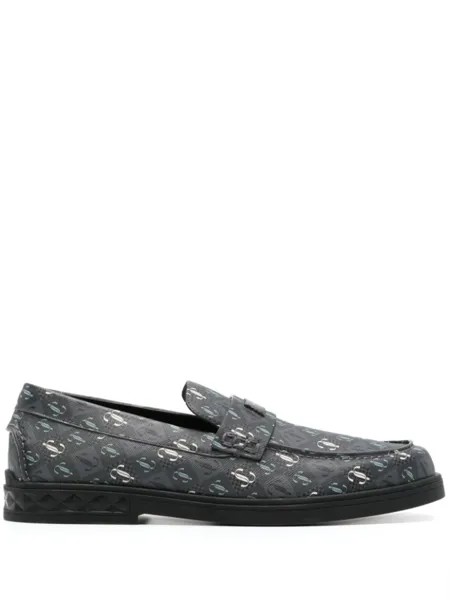Jimmy Choo лоферы Josh с монограммой, серый