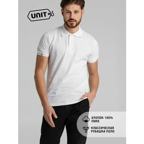 Поло Unit, размер XXL, белый/белый