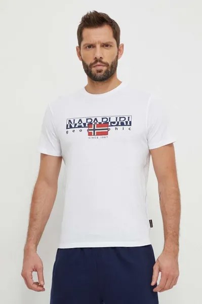 Футболка S-Aylmer из хлопка Napapijri, белый