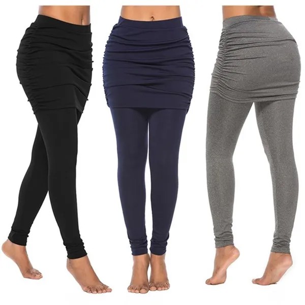 Женщины Высокие Брюки Waist Леггинс Спорт Колготки тренировки Leggings