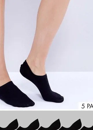 5 пар спортивных носков Monki-Черный