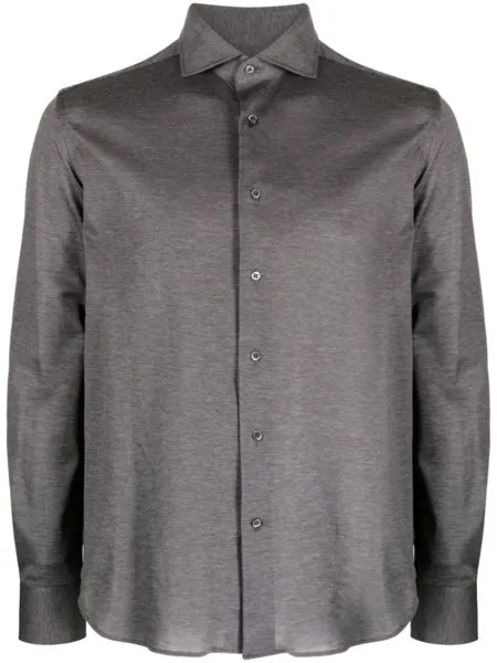 Corneliani рубашка с длинными рукавами, серый