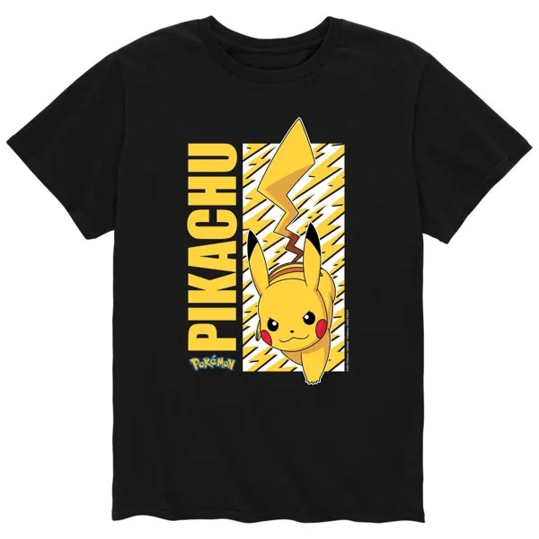 Мужская футболка с молнией Pokémon Pikachu Licensed Character