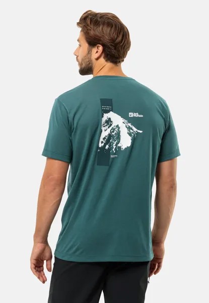 Спортивная футболка VONNAN S/S GRAPHIC Jack Wolfskin, цвет emerald