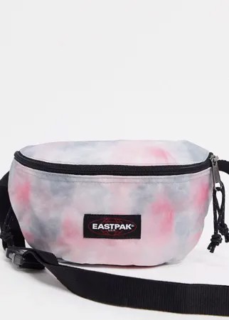 Розовая сумка-кошелек на пояс с принтом тай-дай Eastpak-Многоцветный