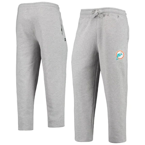 Мужские стартовые серые спортивные штаны Miami Dolphins Team Throwback Option Starter