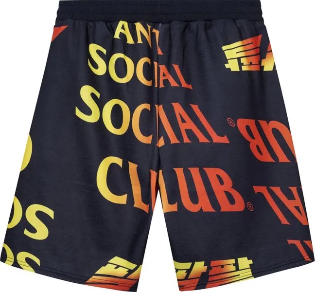 Шорты Anti Social Social Club Whisped Terry Fleece Shorts 'Black', черный