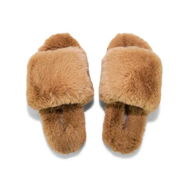Тапочки Flip Flop Hausschuh slide*fur 2, коричневый