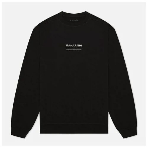 Мужская толстовка Maharishi Organic Crew Military Type Embroidery чёрный , Размер S