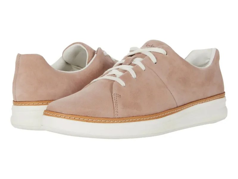 Женские кроссовки Clarks KERRIS LACE Dusty Pink Suede 59166 Comfort на шнуровке