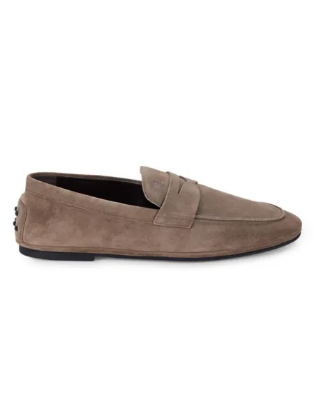 Замшевые лоферы-пенни для вождения Tod'S, бежевый