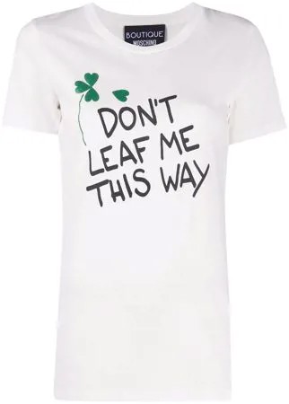 Boutique Moschino футболка Don't Leaf Me This Way