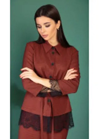 Жакет Sandyna-13874/1 В цвете: Красный; Размеры: 56,50,52,46,48,54
