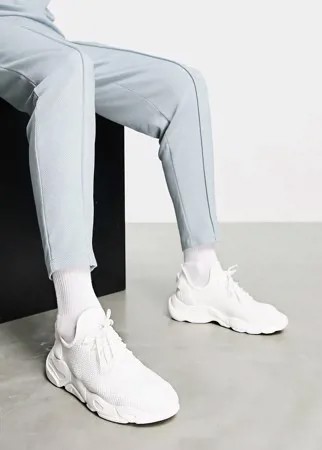 Белые трикотажные кроссовки для бега ASOS DESIGN-Белый