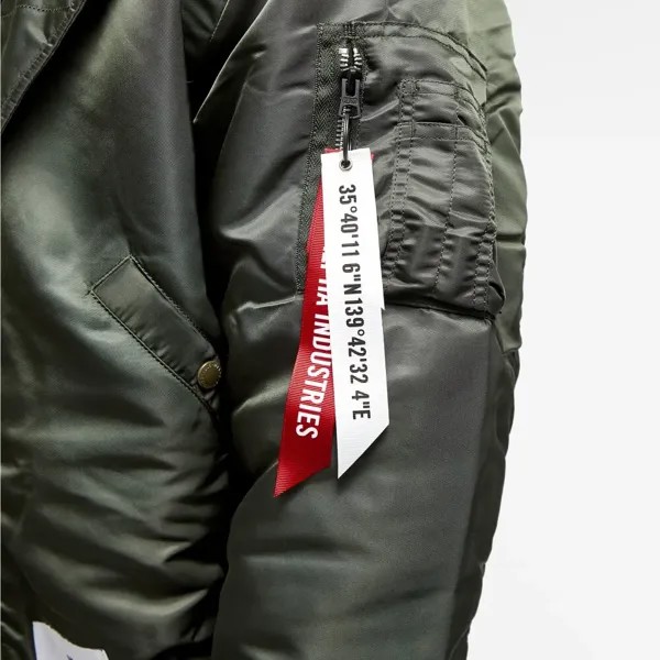Wtaps Парка N-3B x Alpha Industries, зеленый